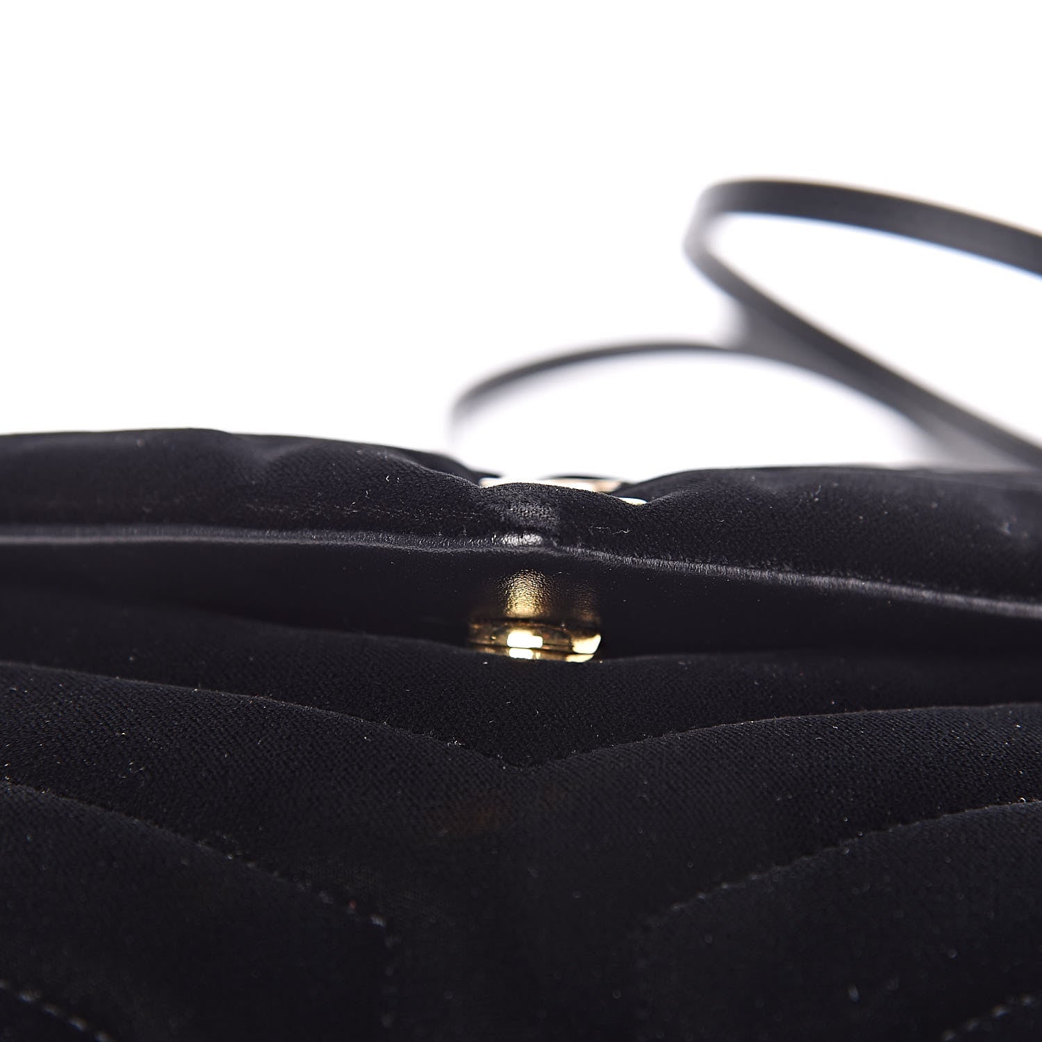 Saint Laurent Velvet Y Quilted Monogram Toy Loulou Chain Satchel French Black 11 of 13