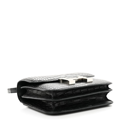 Hermes Matte Alligator Lizard Constance 18 Black Ombre 4 of 13