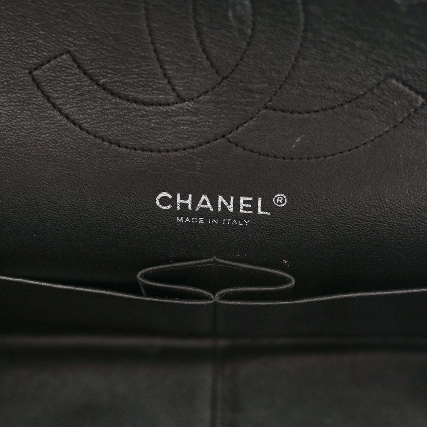 Lambskin Chevron Quilted Jumbo Double Flap So Black