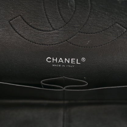 Chanel Lambskin Chevron Quilted Jumbo Double Flap So Black 6 of 11