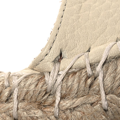 Valentino Garavani Grained Calfskin Rockstud Ankle Wrap Espadrille 15/85mm Wedges 38 Light Ivory 12 of 15