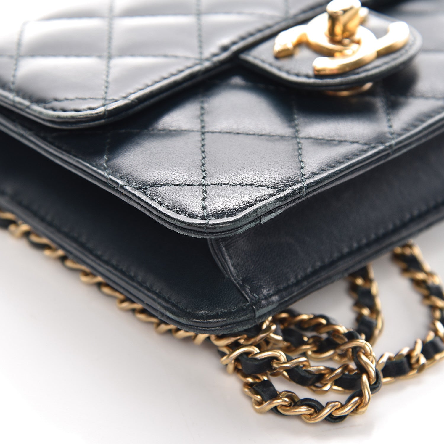 Chanel Lambskin Quilted Mini Crossing Times Flap Green 5 of 20