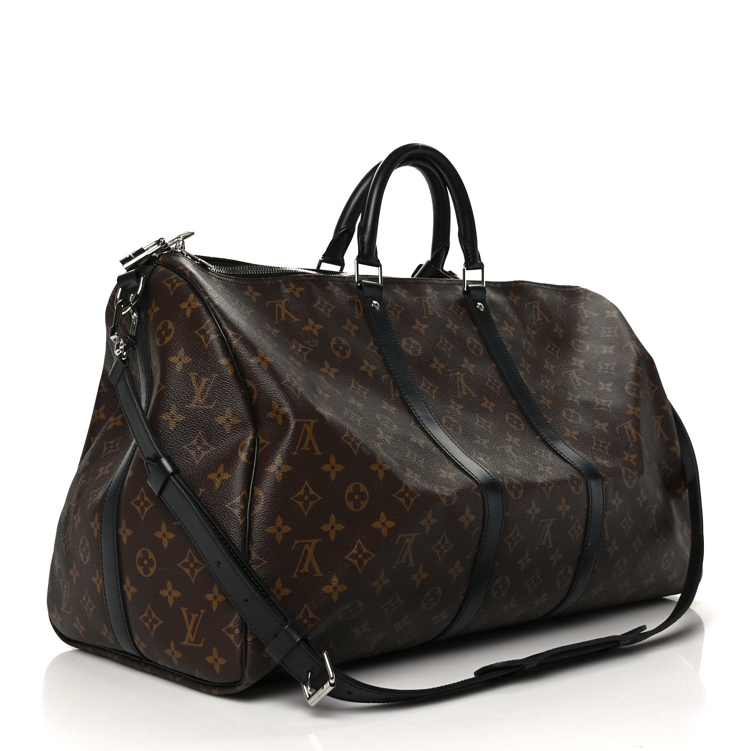Louis Vuitton Monogram Macassar Keepall Bandouliere 55 3 of 10