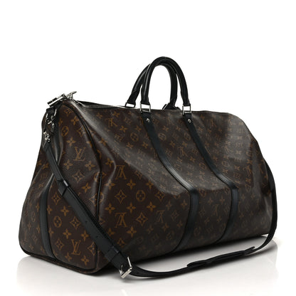 Louis Vuitton Monogram Macassar Keepall Bandouliere 55 3 of 10