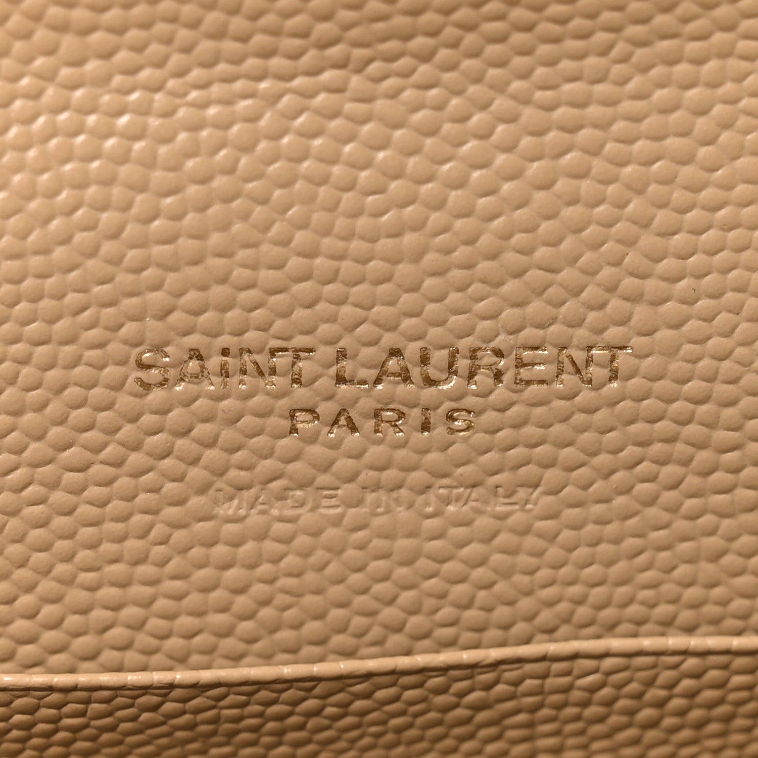 Saint Laurent Grain De Poudre Matelasse Chevron Small Monogram Envelope Wallet Dark Latte 6 of 8