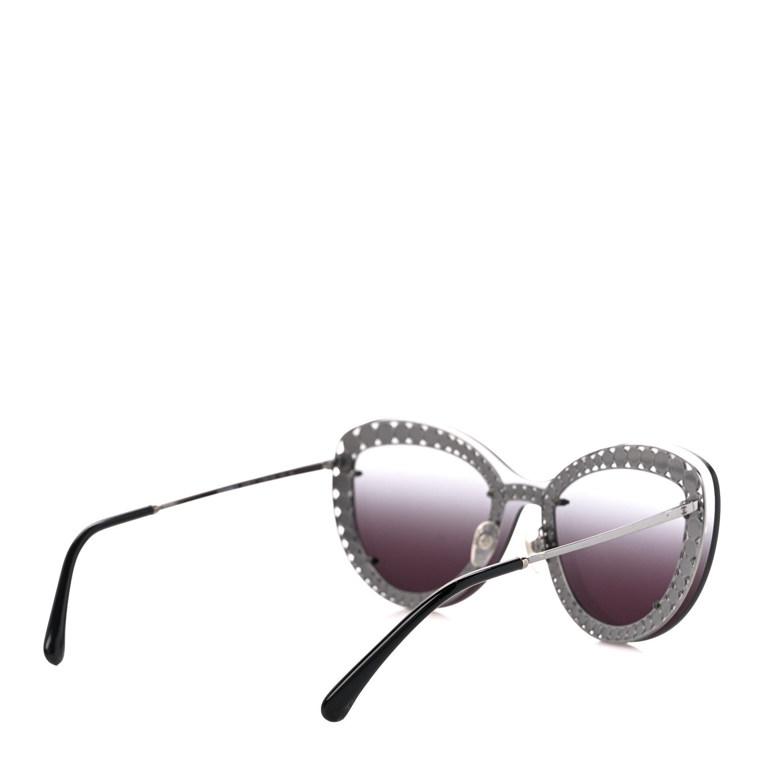Chanel Acetate Metal Pearl Butterfly Sunglasses 4236-H Grey 4 of 9