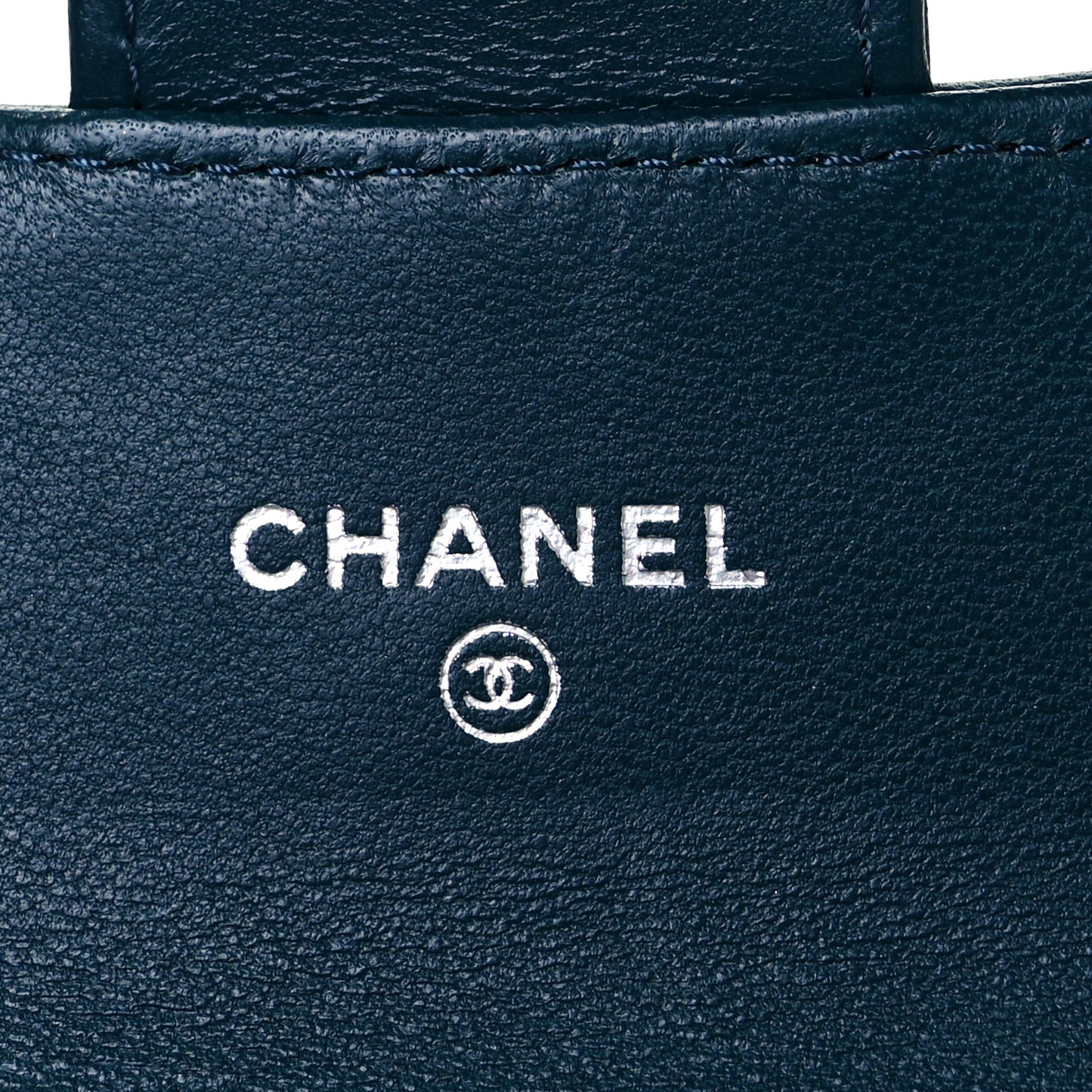 Lambskin Quilted Flap Card Holder Wallet Dark Turquoise