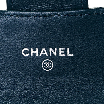 Chanel Lambskin Quilted Flap Card Holder Wallet Dark Turquoise 6 of 11