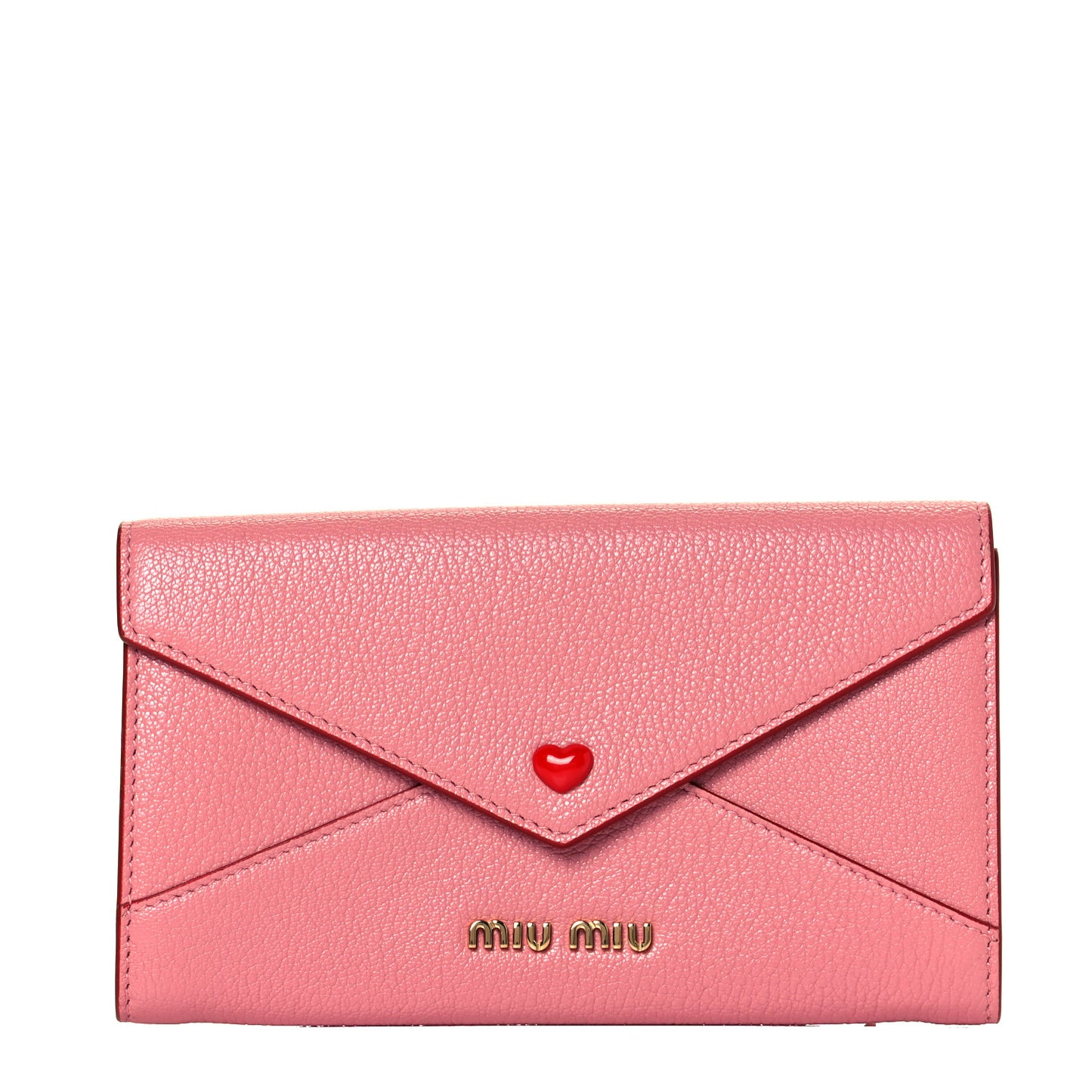 Goatskin Madras Love Envelope Wallet Rosa