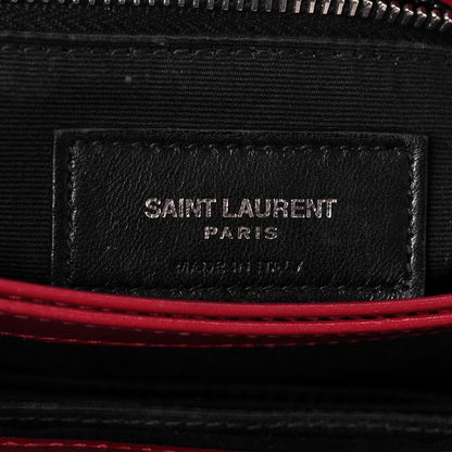 Saint Laurent Calfskin Y Quilted Monogram Toy Loulou Crossbody Bag New Lipstick 6 of 14
