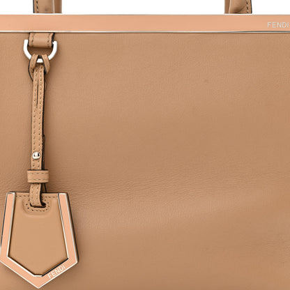 Fendi Vitello Dolce Century Petite 2Jours Tote Cuoio Tempesta 8 of 14