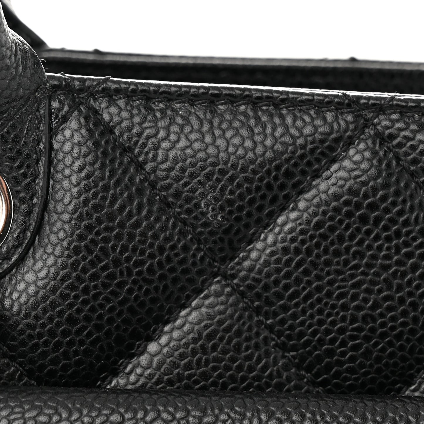 Caviar Large Soft CC Top Handle Tote Black