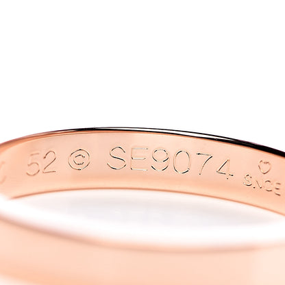 Cartier 18K Pink Gold 3mm C De Wedding Band Ring 52 6 5 of 8