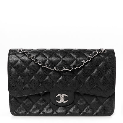 Chanel Caviar Quilted Jumbo Double Flap Black 1 of 11