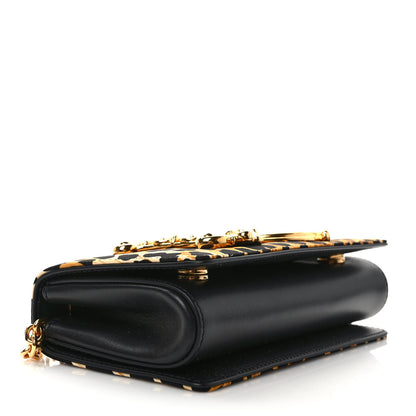 Dolce & Gabbana Satin Ocelot Printed DG Girls Phone Bag Black 3 of 8