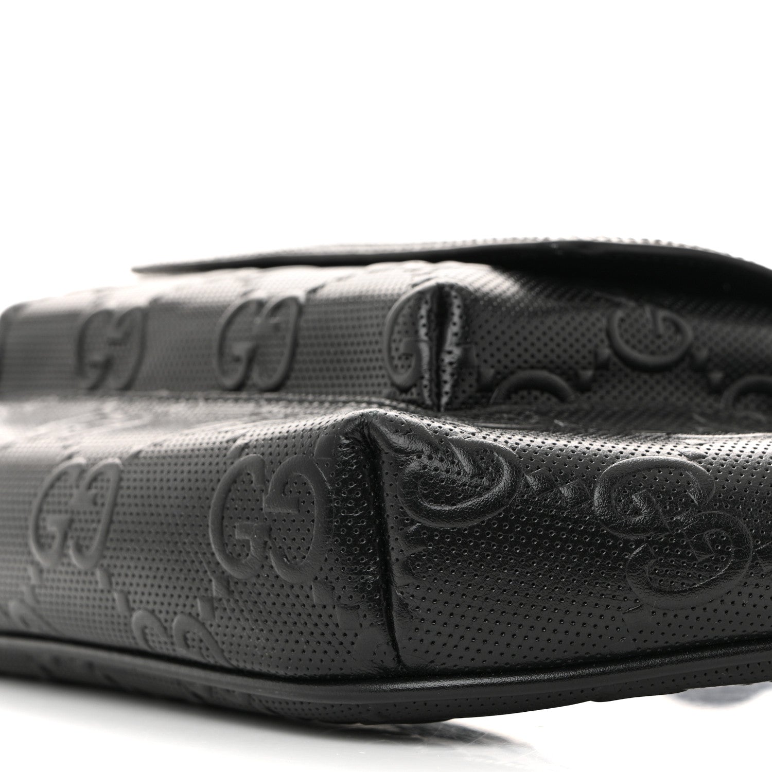 Gucci Calfskin GG Tennis Embossed Pocket Belt Bag Black 10 of 10