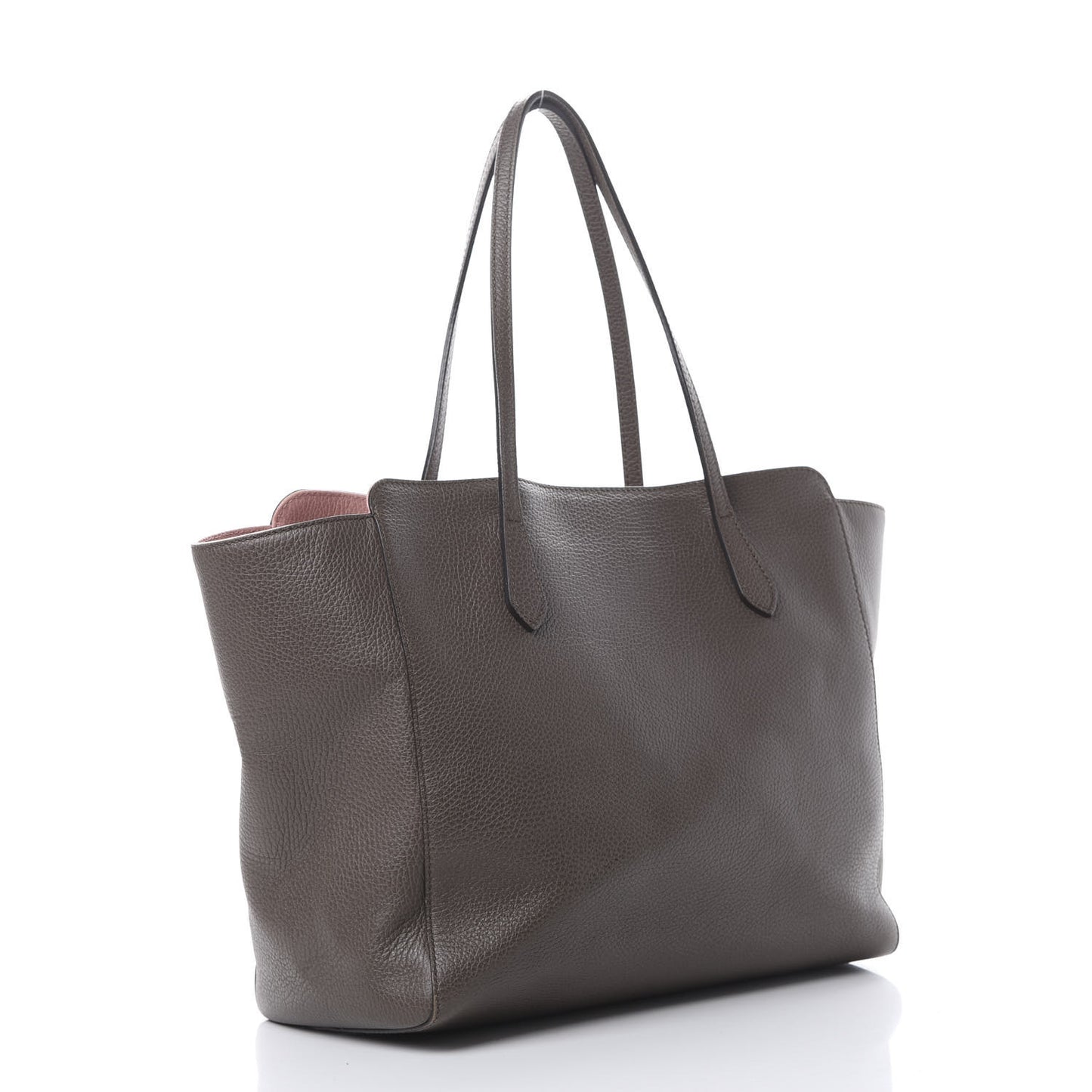 Dollar Calfskin Medium Swing Tote Grey Field Soft Pink
