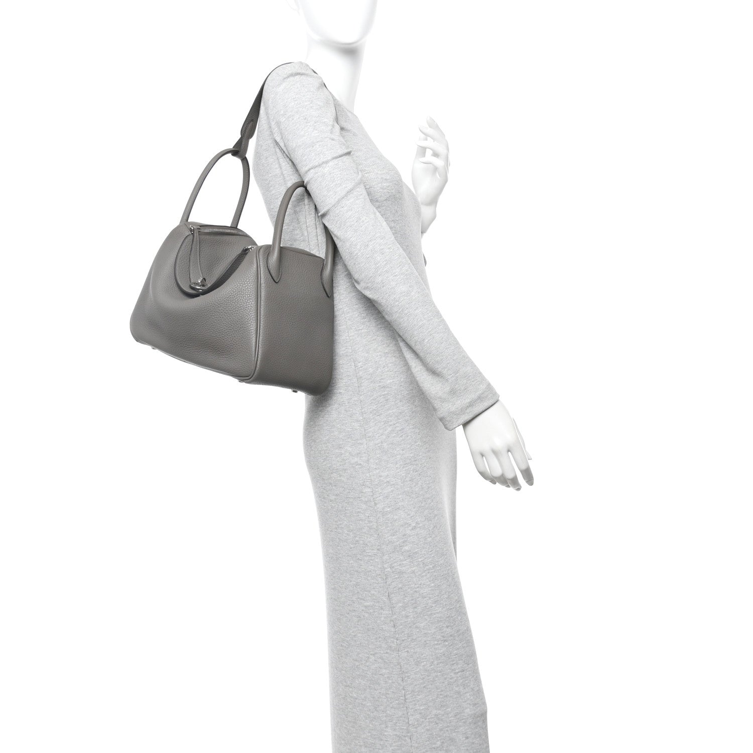 Hermes Taurillon Clemence Lindy 30 Etain 2 of 10