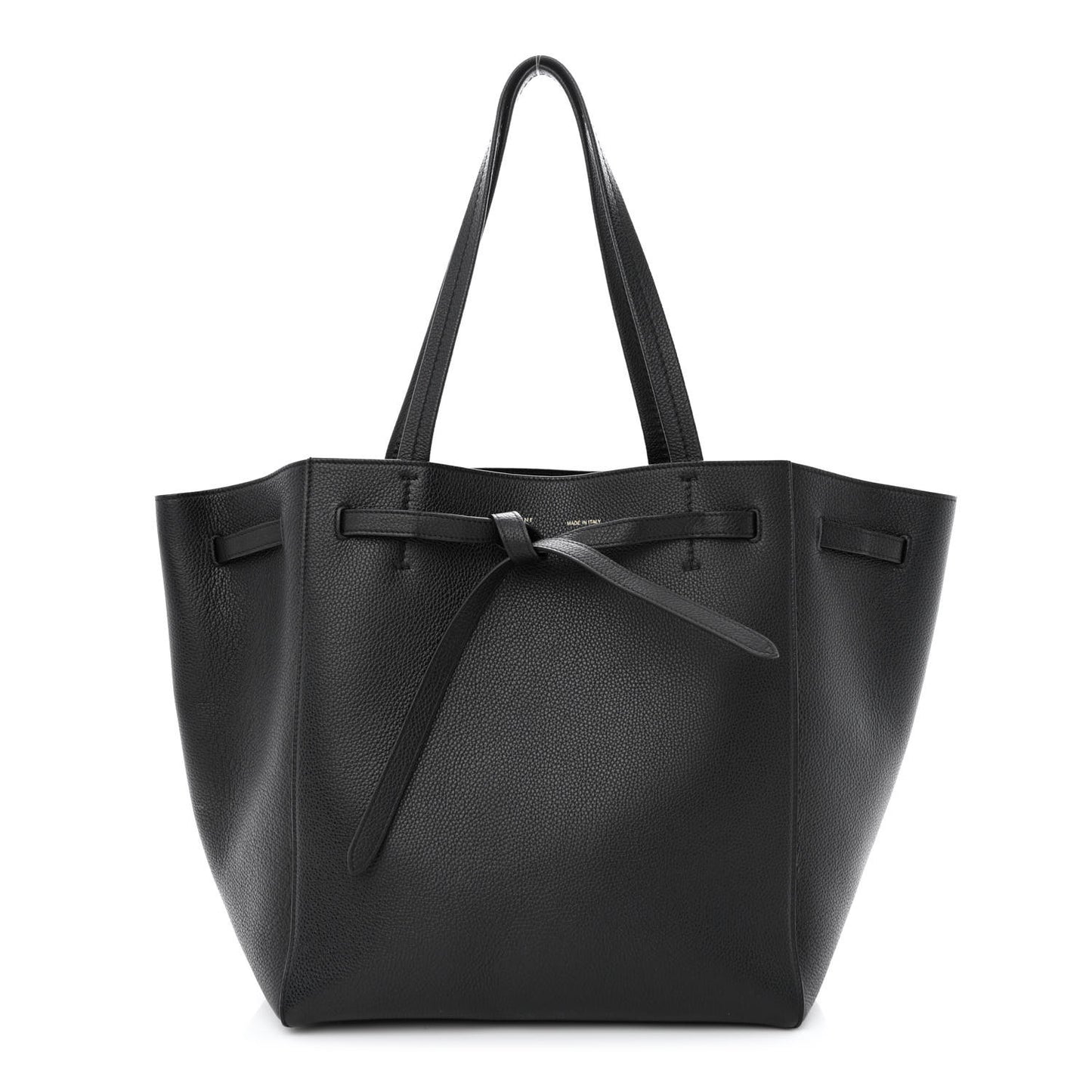 Soft Grained Calfskin Small Belt Cabas Phantom Black