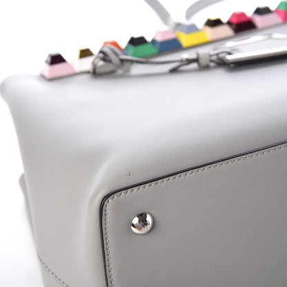 Fendi Vitello Baltico Dolce Studded Petite 2Jours Tote Ghiaccio Multicolor 5 of 8