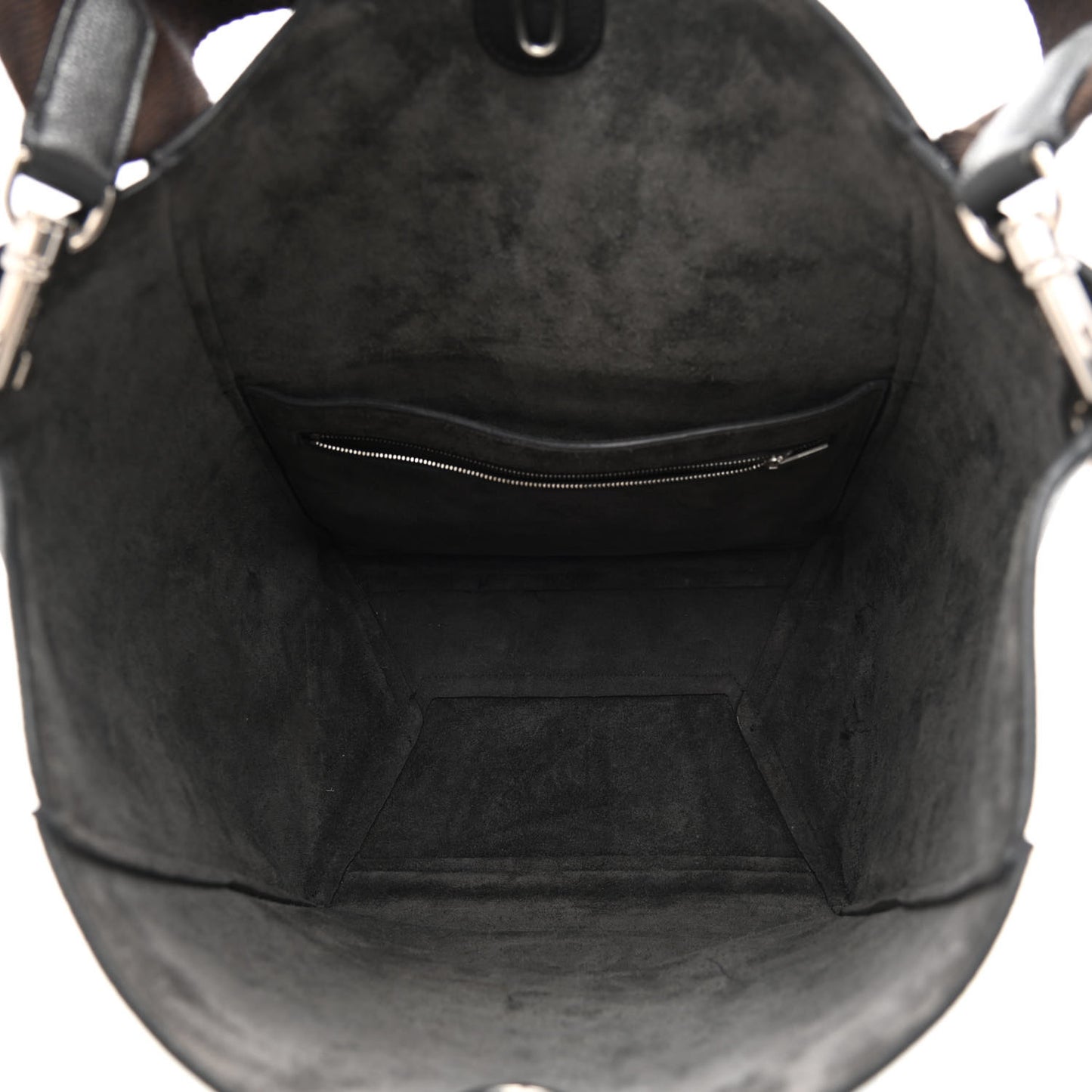 Soft Grained Calfskin Sangle Bucket Bag Anthracite
