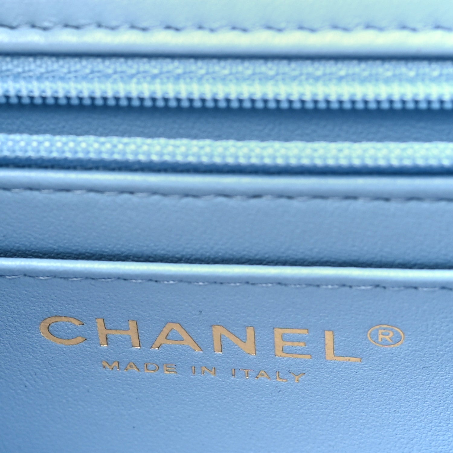 Chanel Lambskin Quilted Mini Rectangular Flap Light Blue 6 of 11
