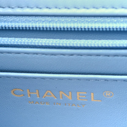 Chanel Lambskin Quilted Mini Rectangular Flap Light Blue 6 of 11