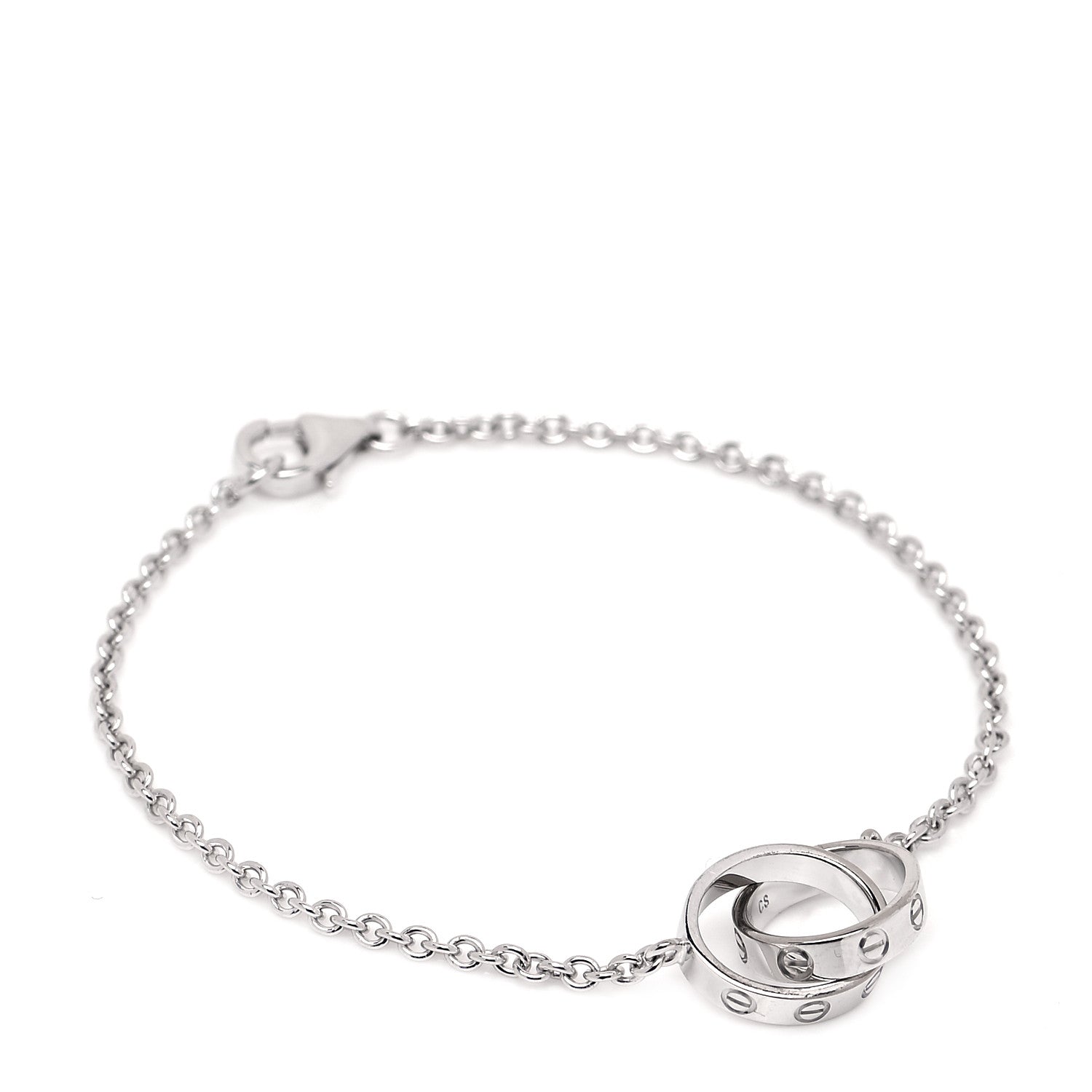 Cartier 18K White Gold Interlocking LOVE Bracelet 1 of 10