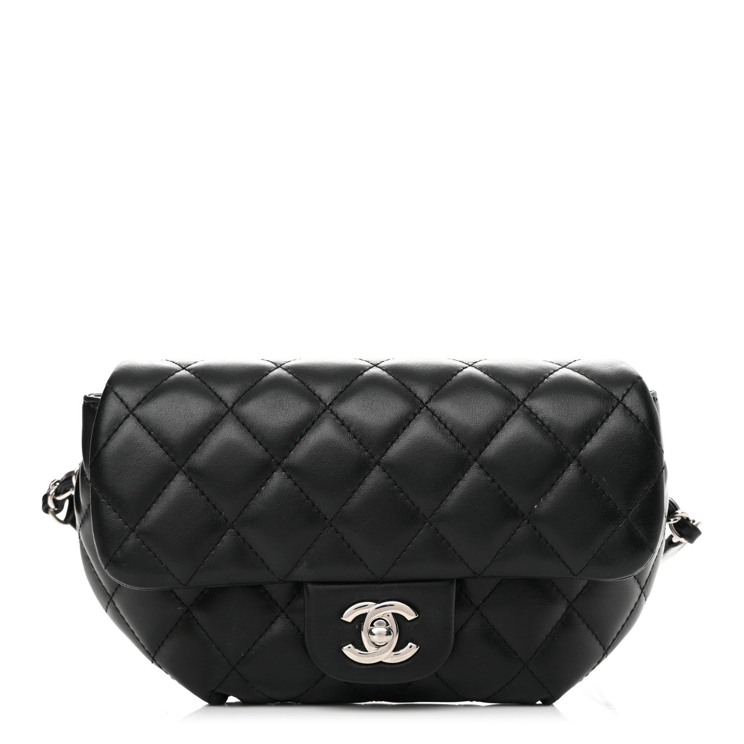 Chanel Calfskin Quilted CC Uniform Flap Belt Bag Black 1 of 16