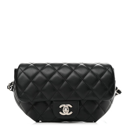 Chanel Calfskin Quilted CC Uniform Flap Belt Bag Black 1 of 16