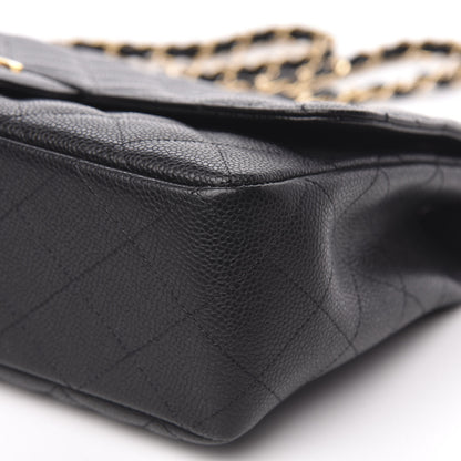 Chanel Caviar Quilted Jumbo Single Flap Black 9 of 12