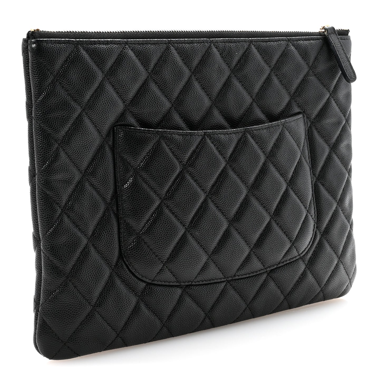Caviar Quilted Medium Cosmetic Case Black