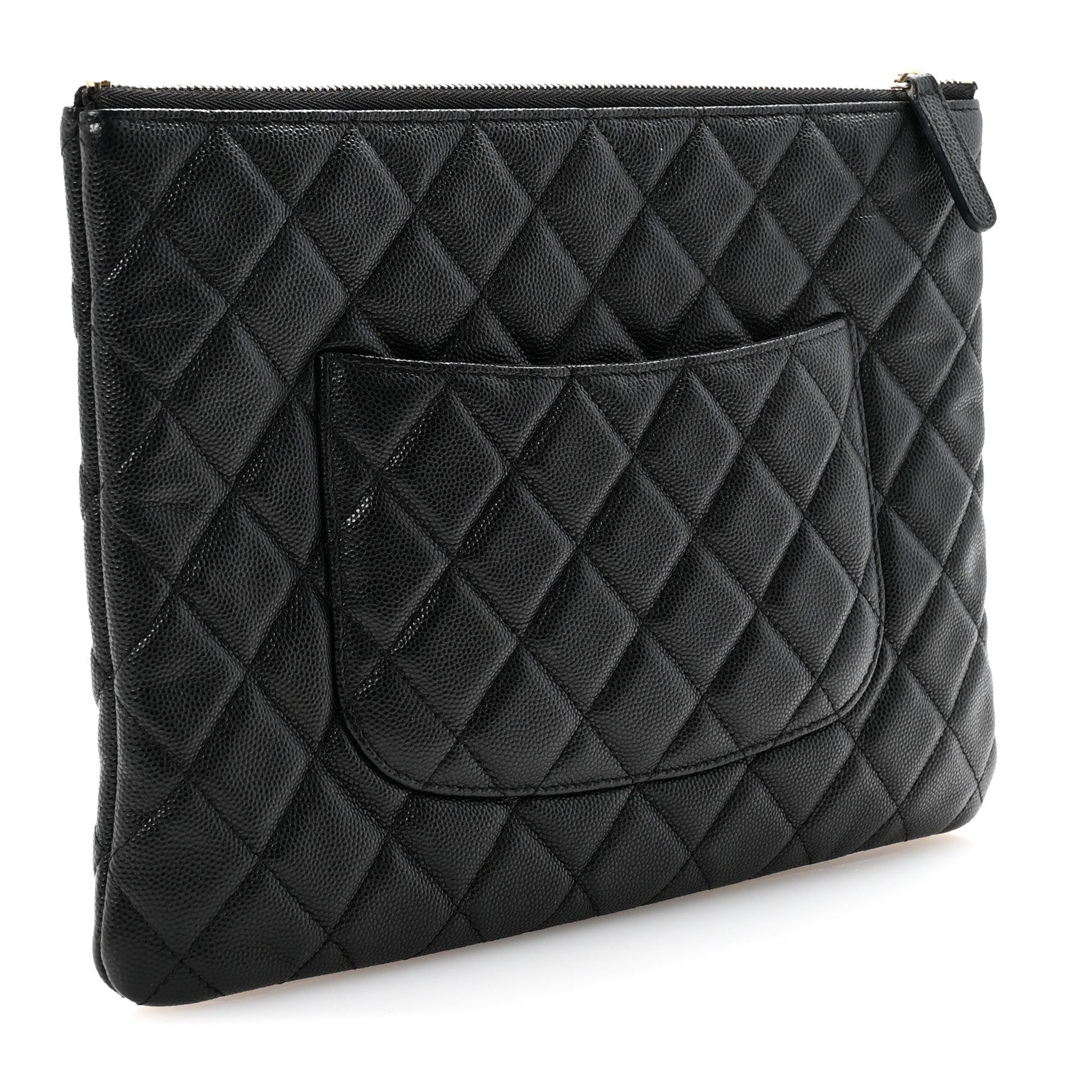 Chanel Caviar Quilted Medium Cosmetic Case Black 3 of 8
