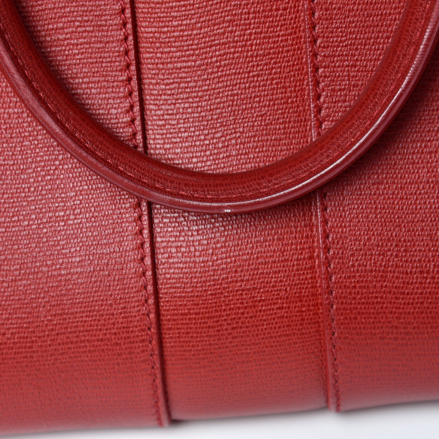 Saint Laurent Textured Calfskin Medium Cabas ChYc Red 16 of 17