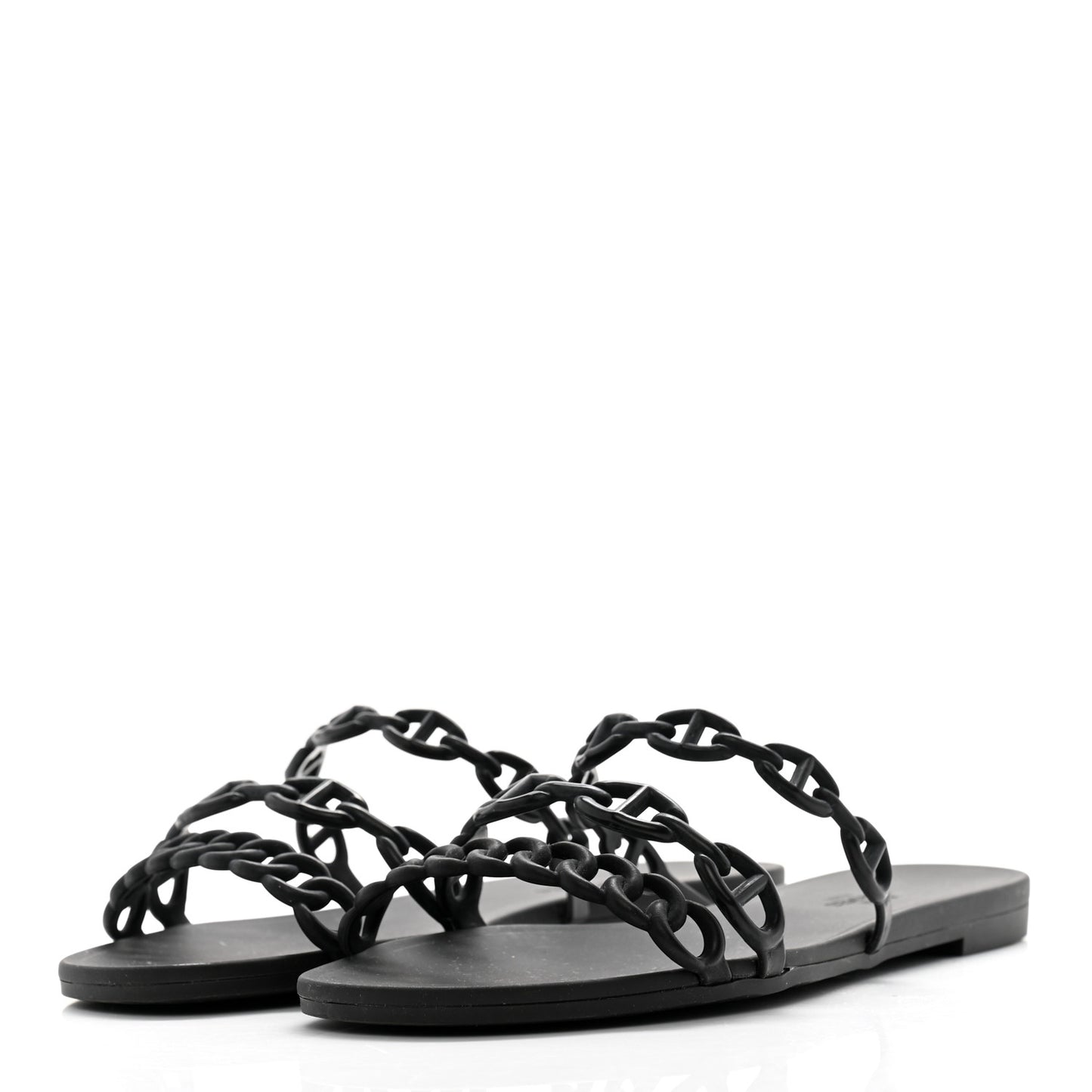 Rubber Chaine d'Ancre Rivage Sandals 37 Black