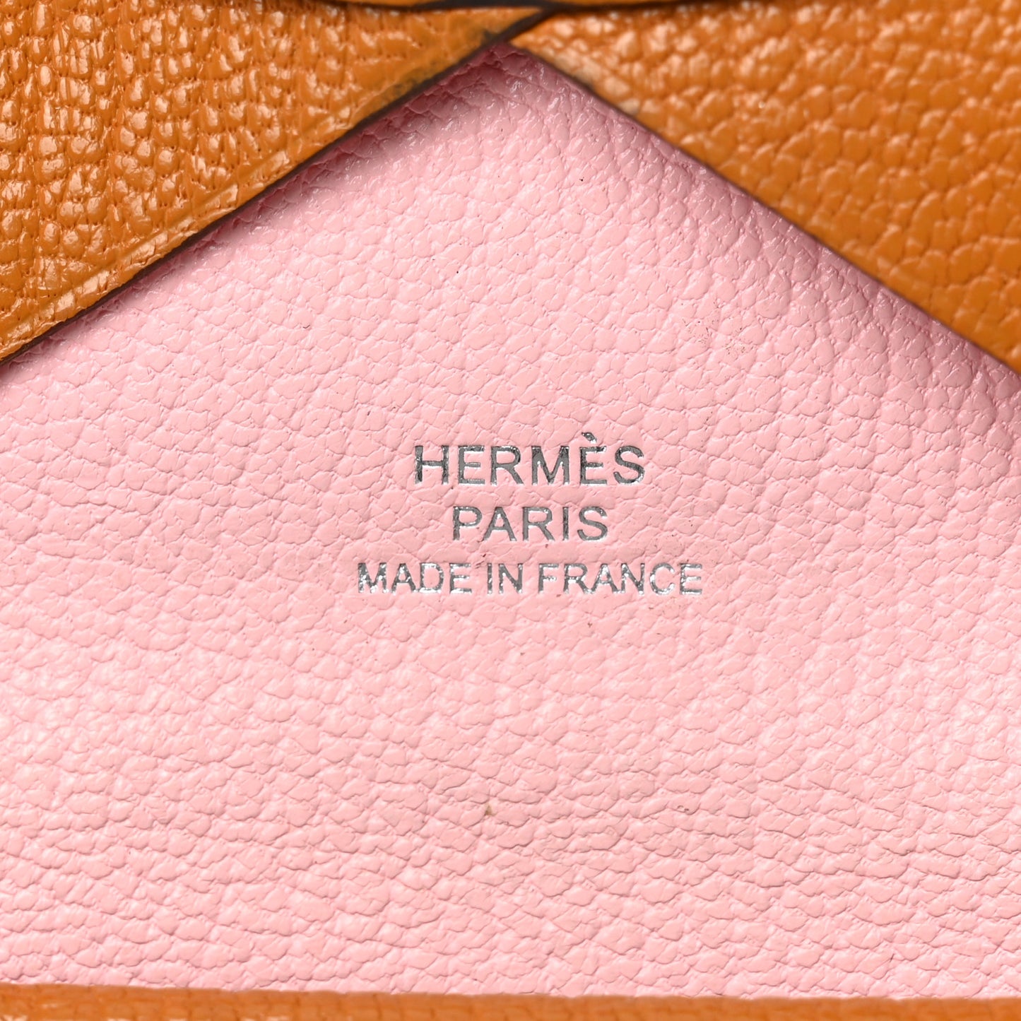 Chevre Mysore Verso Calvi Duo Card Case Caramel Rose Sakura