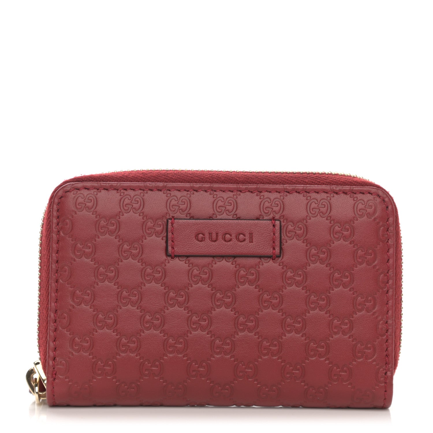 Gucci Microguccissima Zip Around Card Case Red 1 of 7