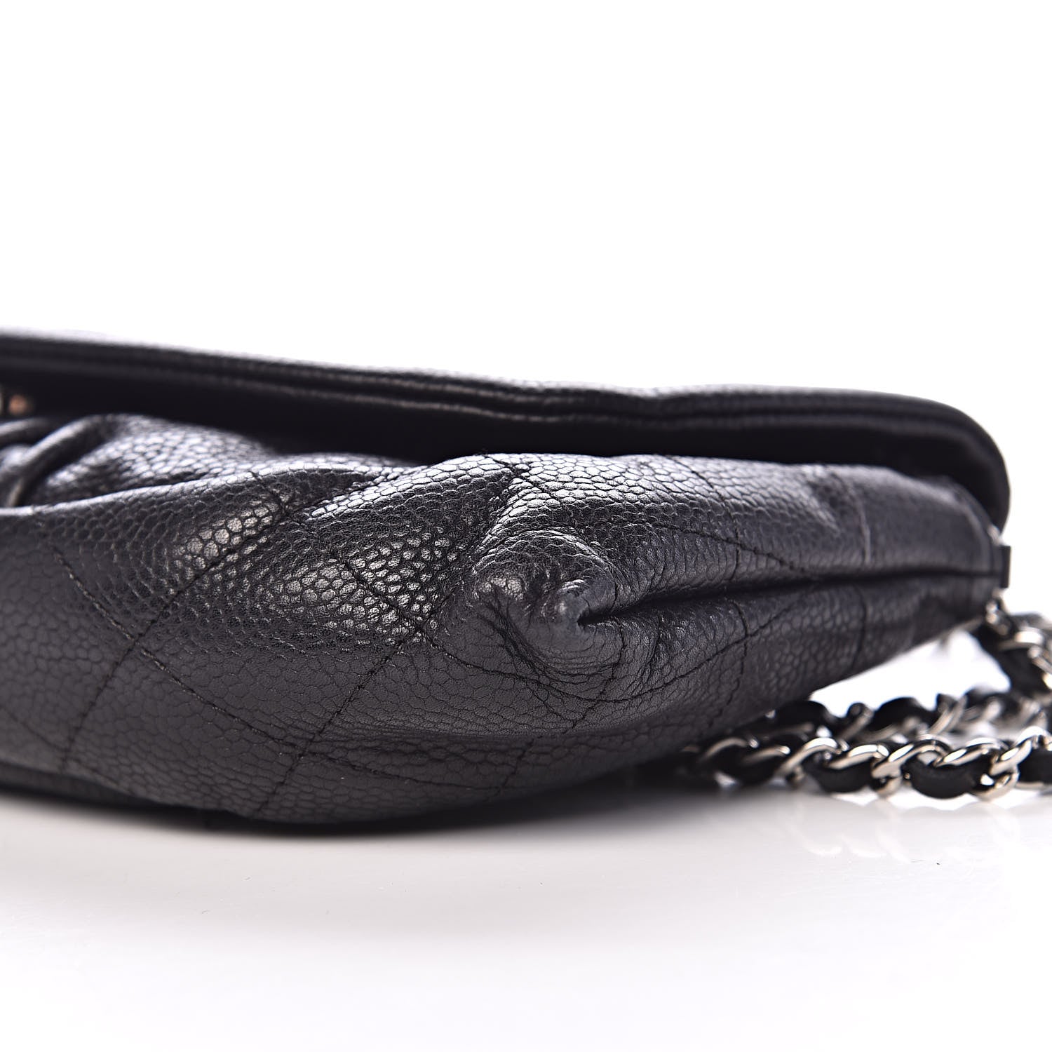 Chanel Caviar Half Moon Wallet On Chain WOC Black 10 of 11