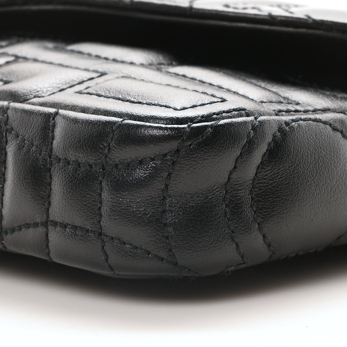 Calfskin Quilted Gancini Mini Bag Black