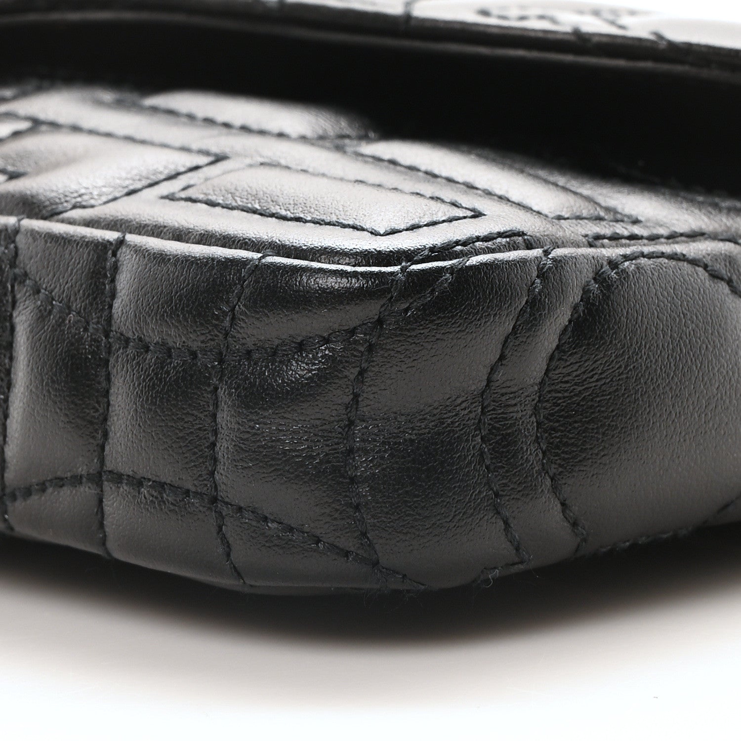 Salvatore Ferragamo Calfskin Quilted Gancini Mini Bag Black 10 of 10