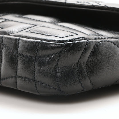 Salvatore Ferragamo Calfskin Quilted Gancini Mini Bag Black 10 of 10