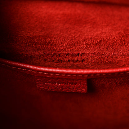 Celine Drummed Calfskin Nano Luggage Red 7 of 10