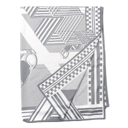 Hermes Wool Sangles en Zig Zag Blanket Gris 1 of 4