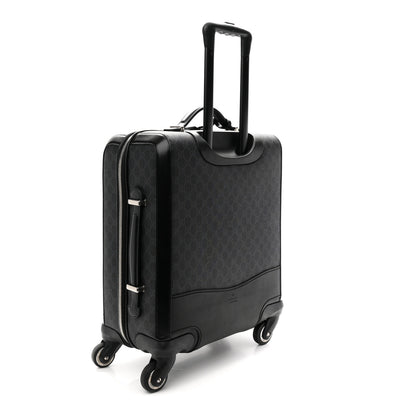 Gucci GG Supreme Monogram Calfskin Carry On Trolley Black 2 of 9