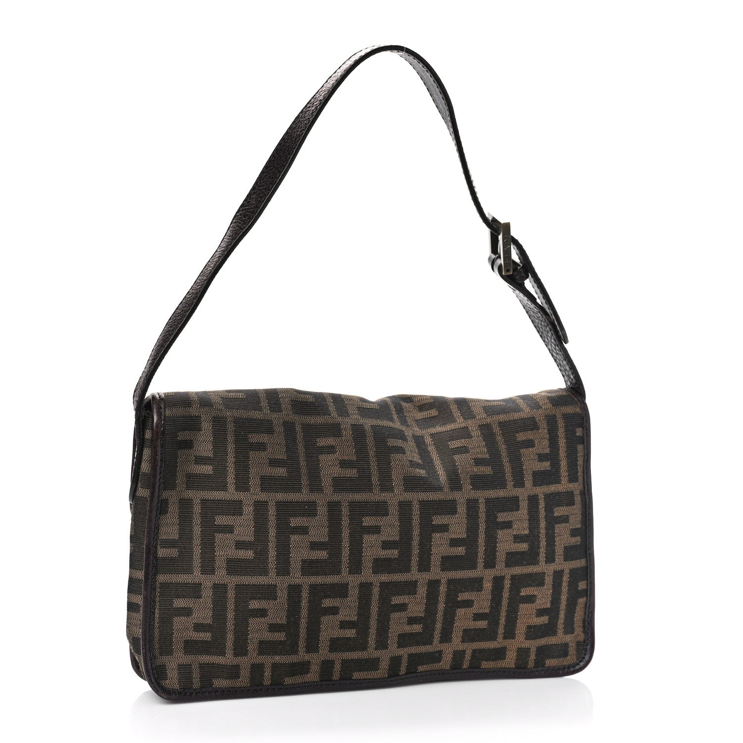 Fendi Zucca Calfskin Shoulder Bag Tobacco 3 of 11