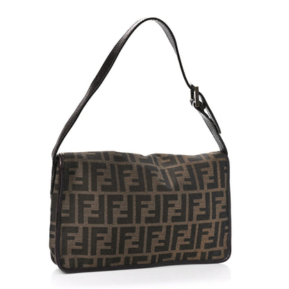 Fendi Zucca Calfskin Shoulder Bag Tobacco 3 of 11