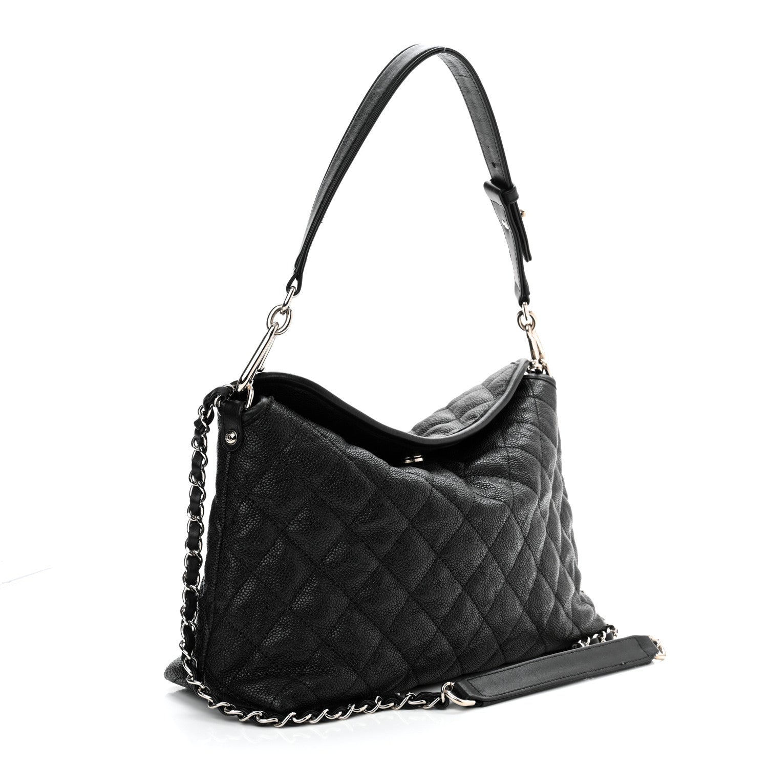 Chanel Caviar Quilted French Riviera Hobo Black 2 of 9