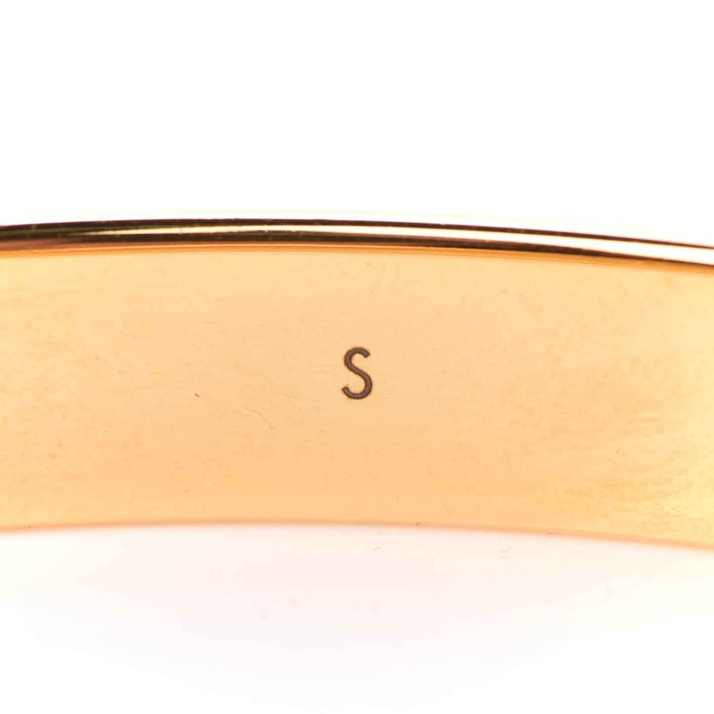 Brass Crystal Monogram Nanogram Strass Cuff S Gold