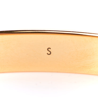 Louis Vuitton Brass Crystal Monogram Nanogram Strass Cuff S Gold 6 of 7