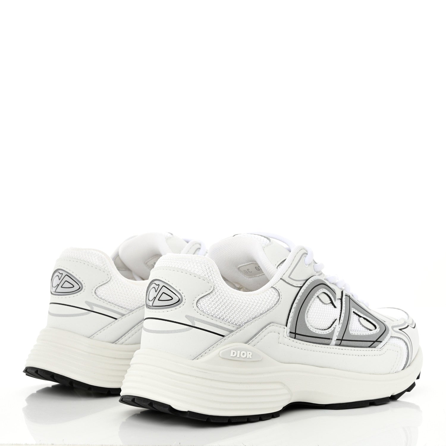 Christian Dior Technical Mesh Calfskin B30 Sneakers 39 White Grey 4 of 10